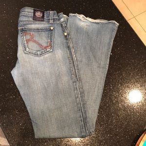 Rock & Republic Boot Cut Jeans Crystals Size 28